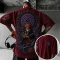 NINDO Unisex Anime-Style Retro Corduroy Oversized T-Shirt