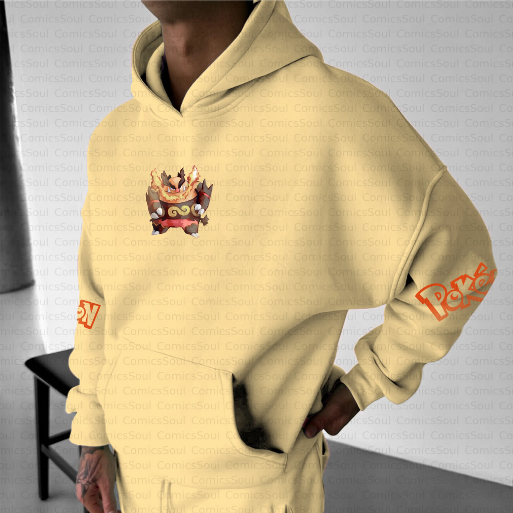 PKM-Unisex Anime Inspired Vintage Plush Hoodie