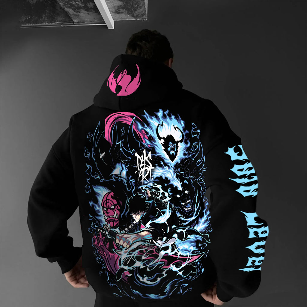 SL-Unisex Anime Graphic Streetwear Vintage Hoodie