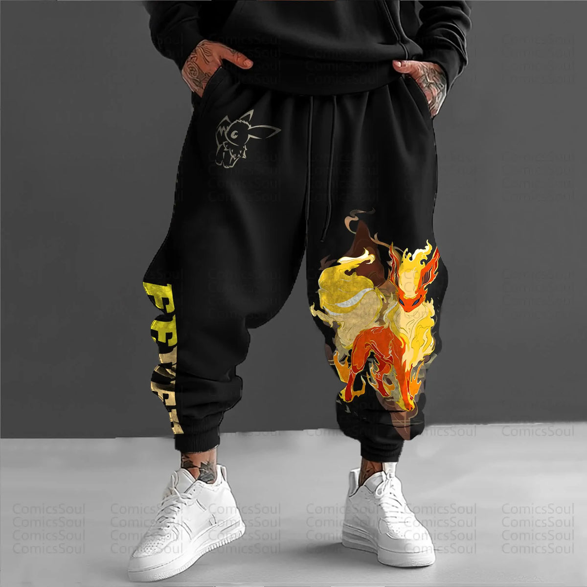 PKM-Unisex Anime Inspired Vintage Pants