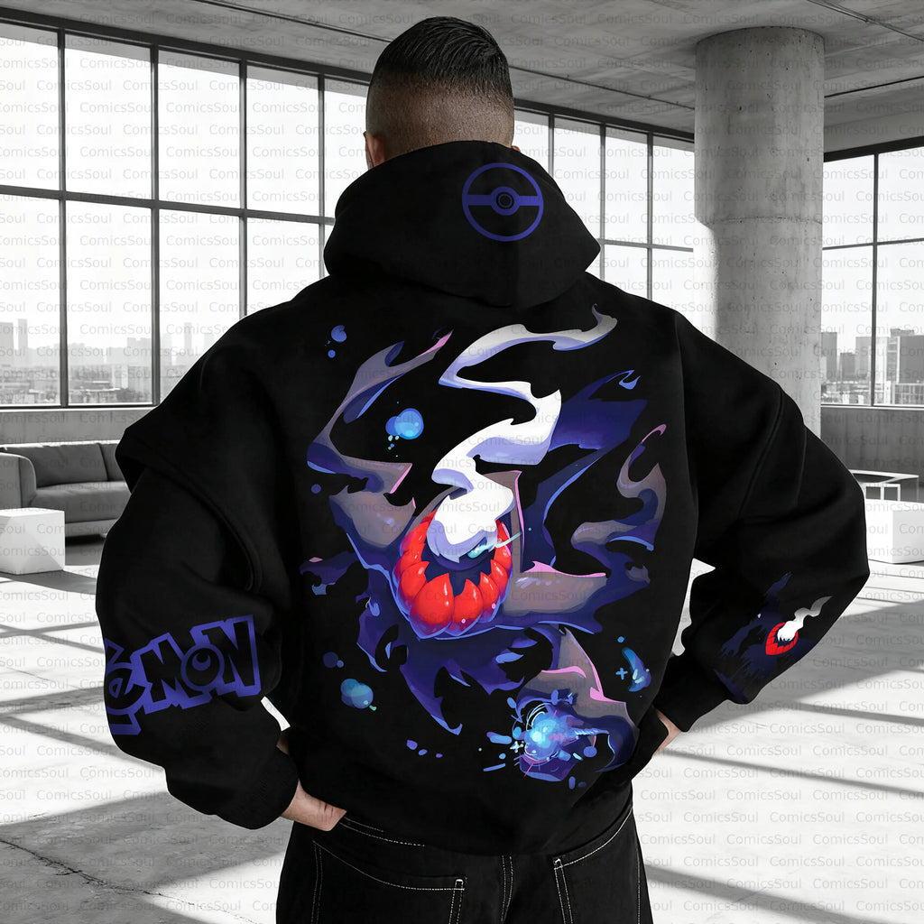 PKM-Unisex Anime Inspired Vintage Plush Hoodie