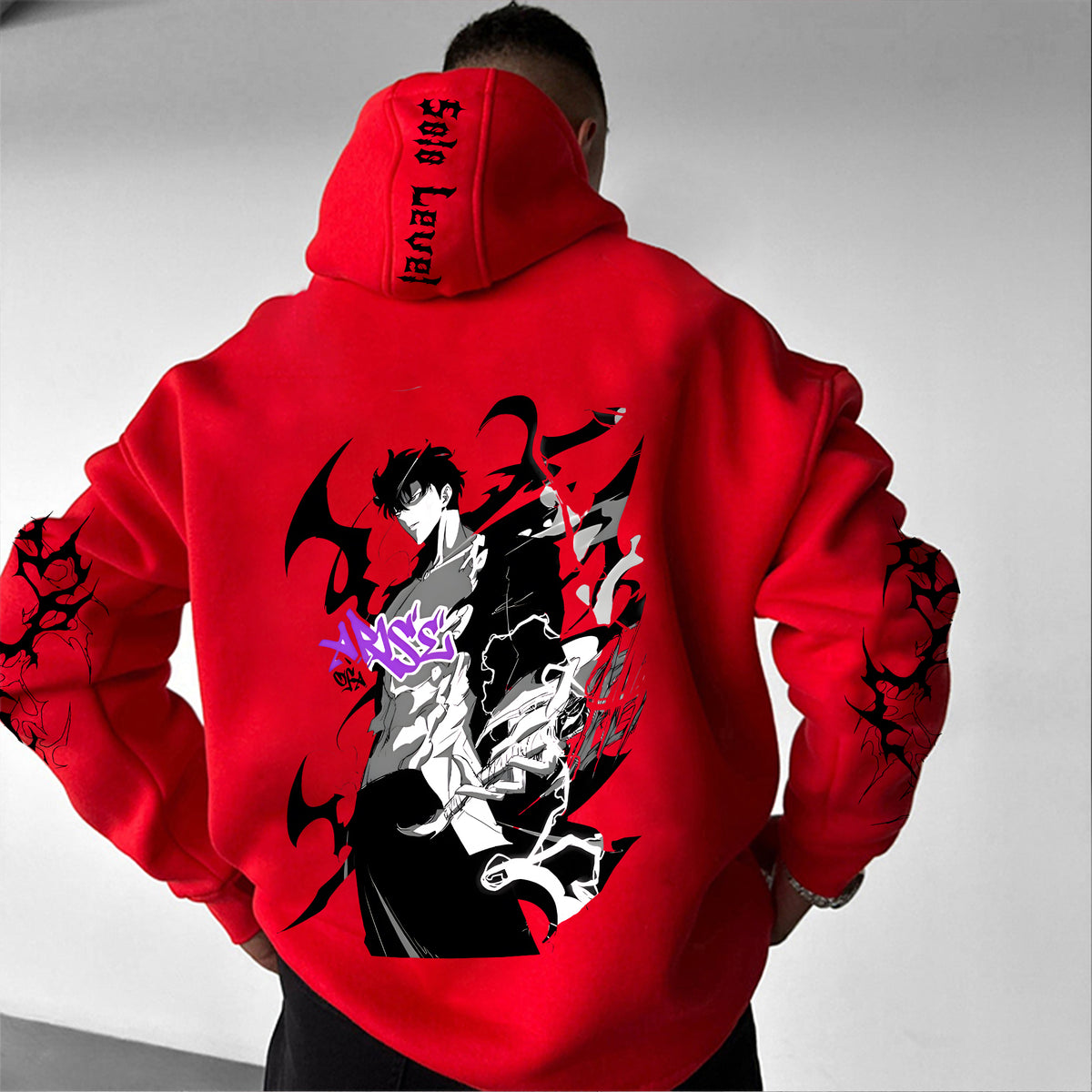 SL-Unisex Anime Graphic Streetwear Vintage Plush Hoodie