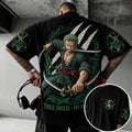 One Piece Unisex Short-Sleeve Corduroy T-Shirt With Anime Print