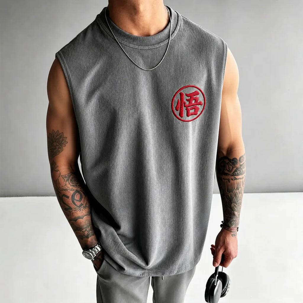 Dragon Ball Unisex Anime-Style Retro Corduroy Tank Top