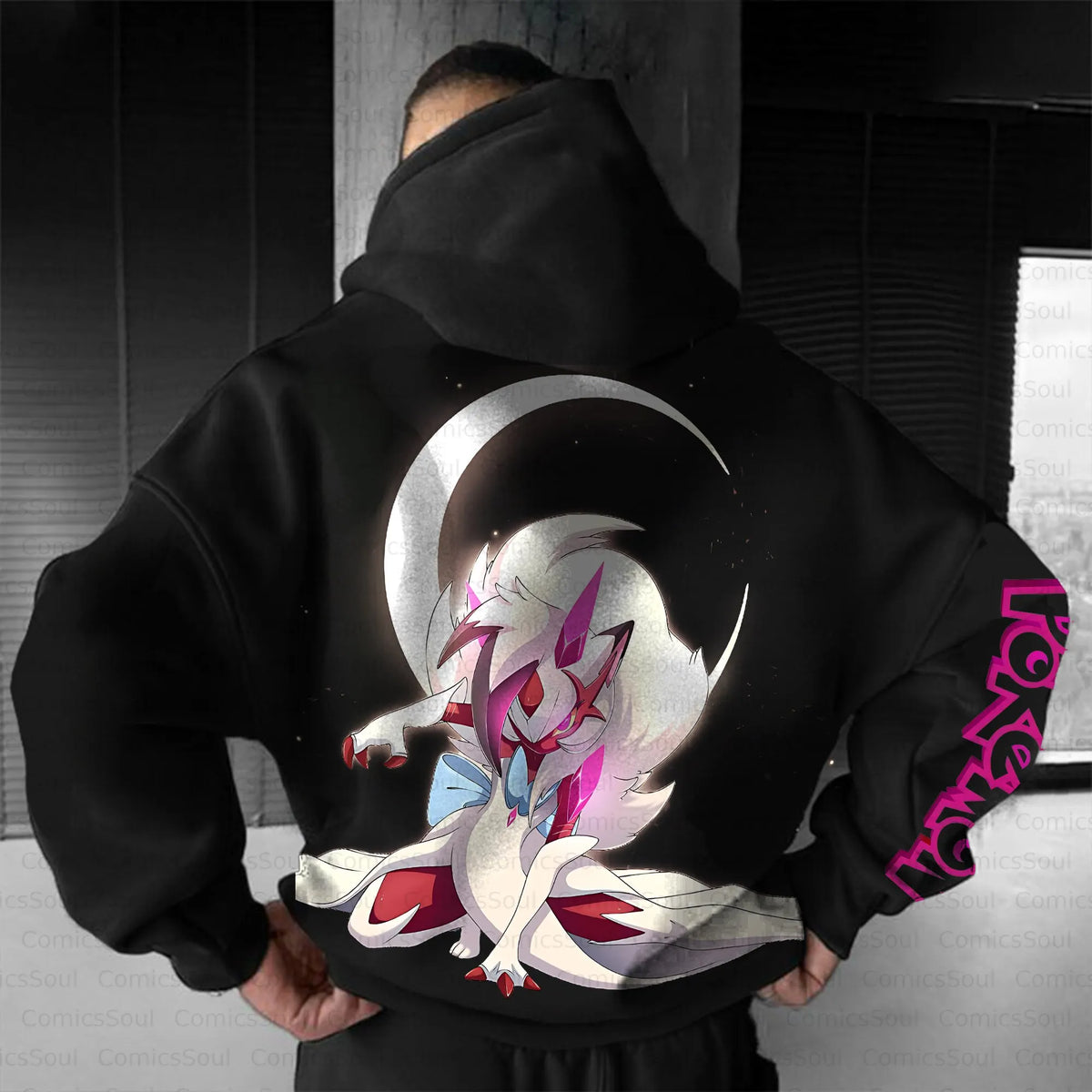 PKM-Unisex Anime Inspired Vintage Plush Hoodie