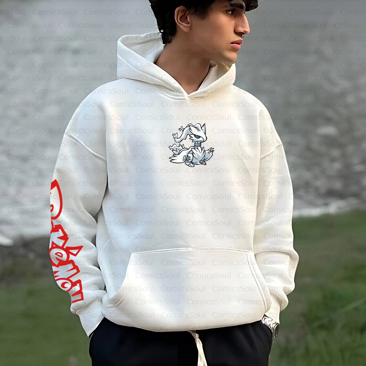 PKM-Unisex Anime Inspired Vintage Plush Hoodie