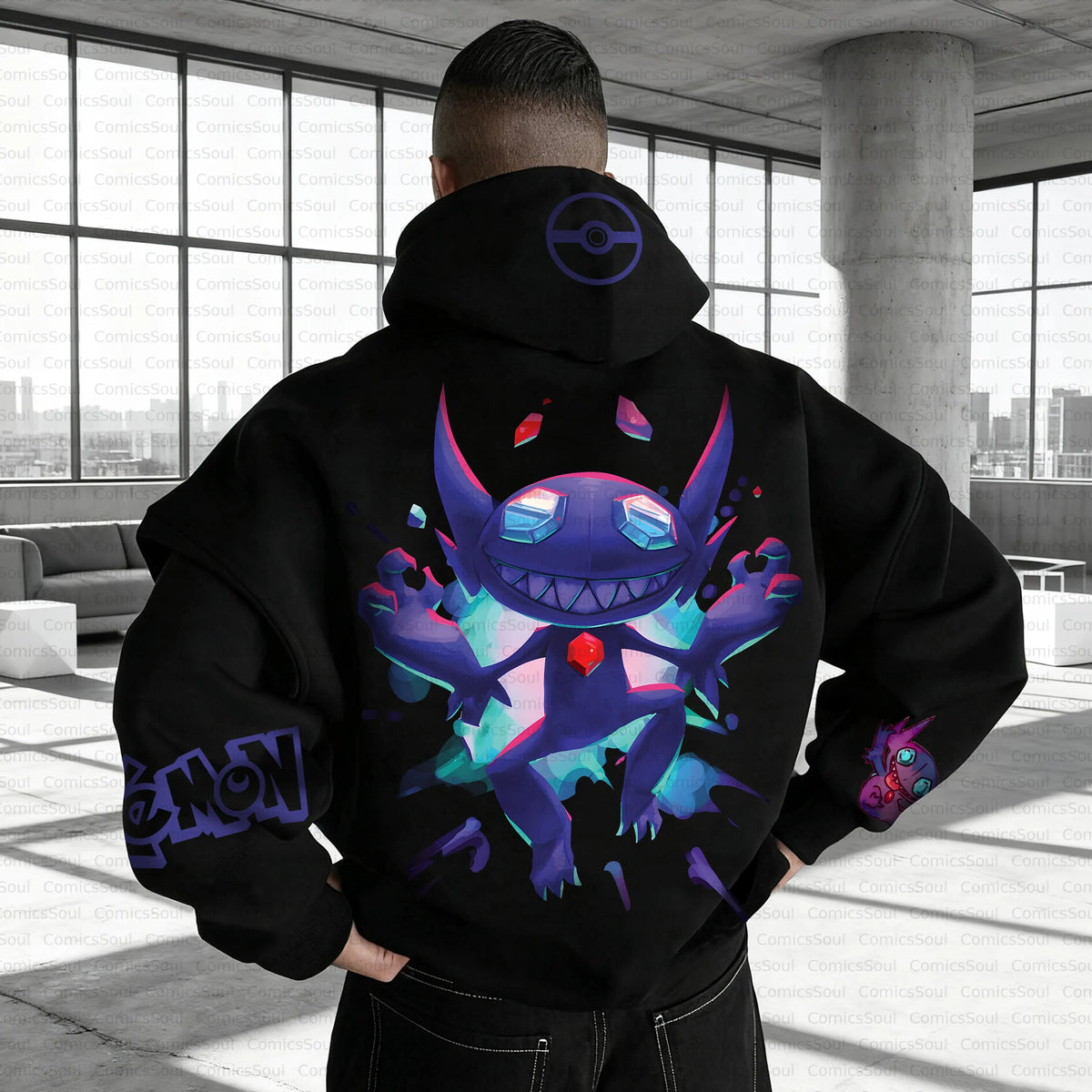 PKM-Unisex Anime Inspired Vintage Plush Hoodie
