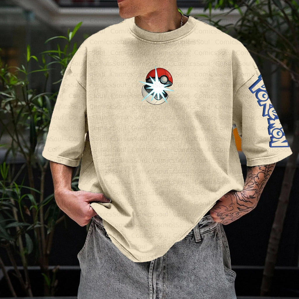 PKM-Unisex Anime Inspired Vintage T-Shirt