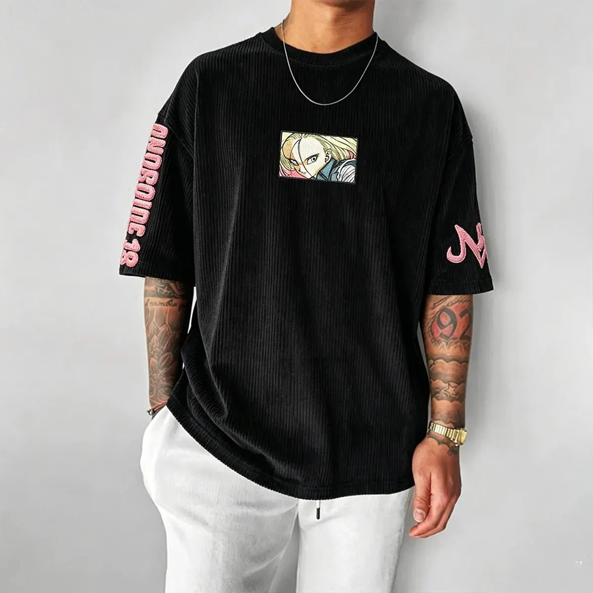 Dragon Ball Unisex Anime Inspired Vintage Corduroy T-Shirt