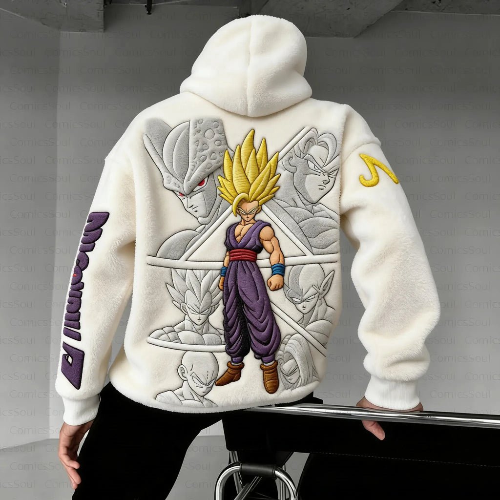 Dragon Ball Color Blocked Plush Hoodie