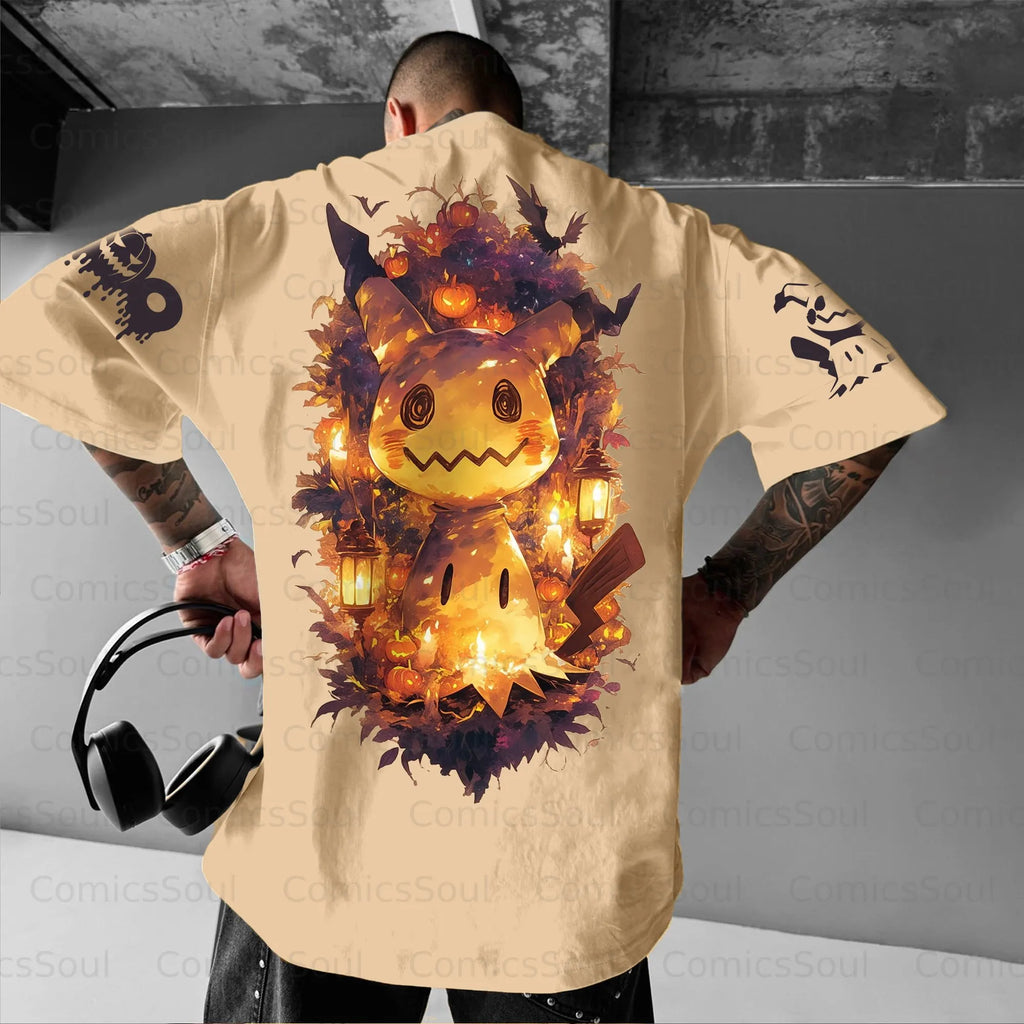 PKM-Unisex Anime Halloween Inspired Vintage T-Shirt