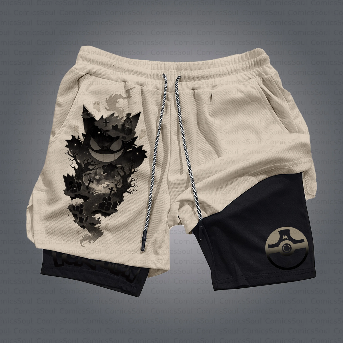 PKM-Unisex Casual Anime Style Shorts