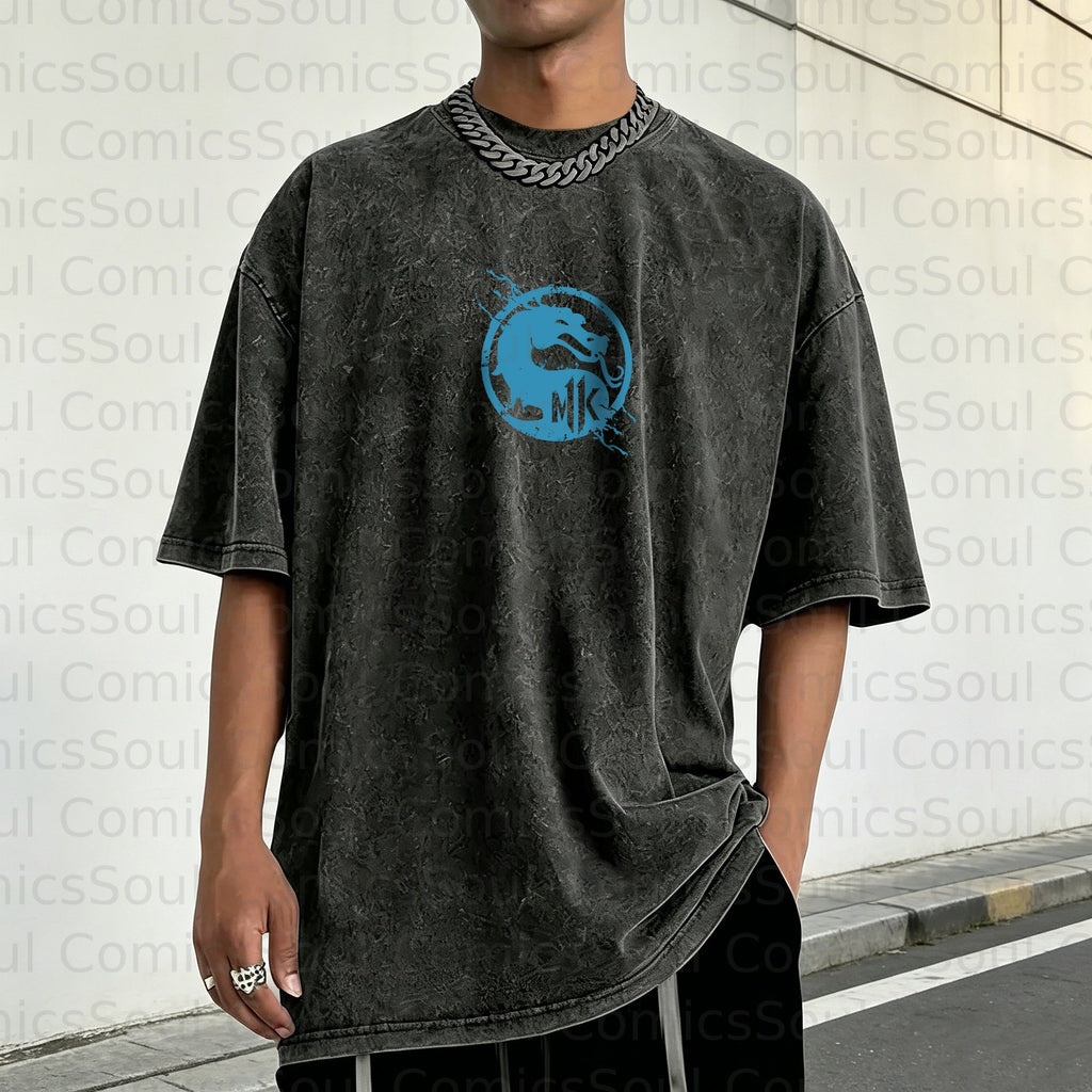 MK-Unisex Anime Inspired Vintage Washed T-Shirt