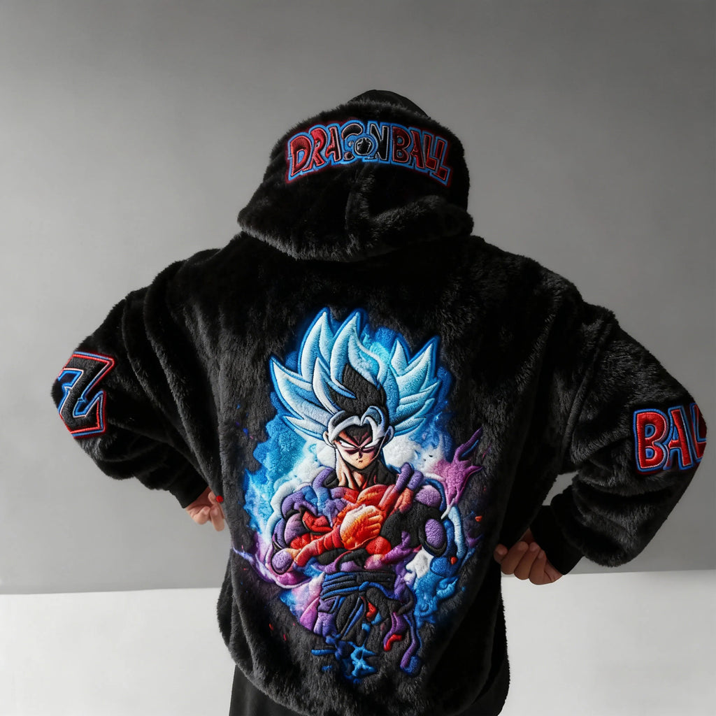 Dragon Ball Color Blocked Plush Hoodie