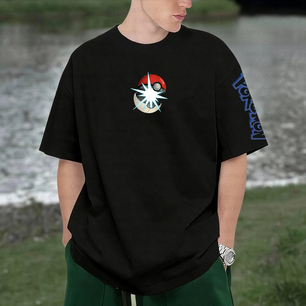 PKM-Unisex Anime Inspired Vintage T-Shirt