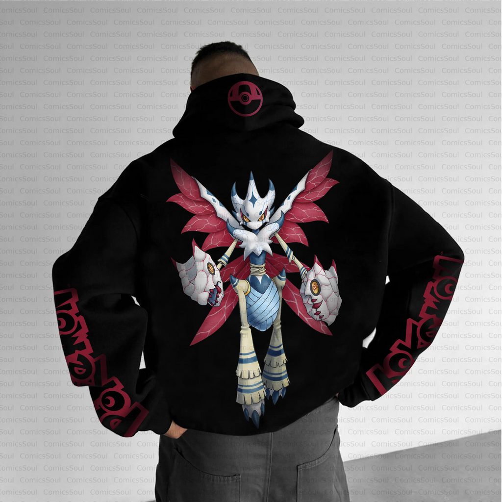 PKM-Unisex Anime Inspired Vintage Plush Hoodie