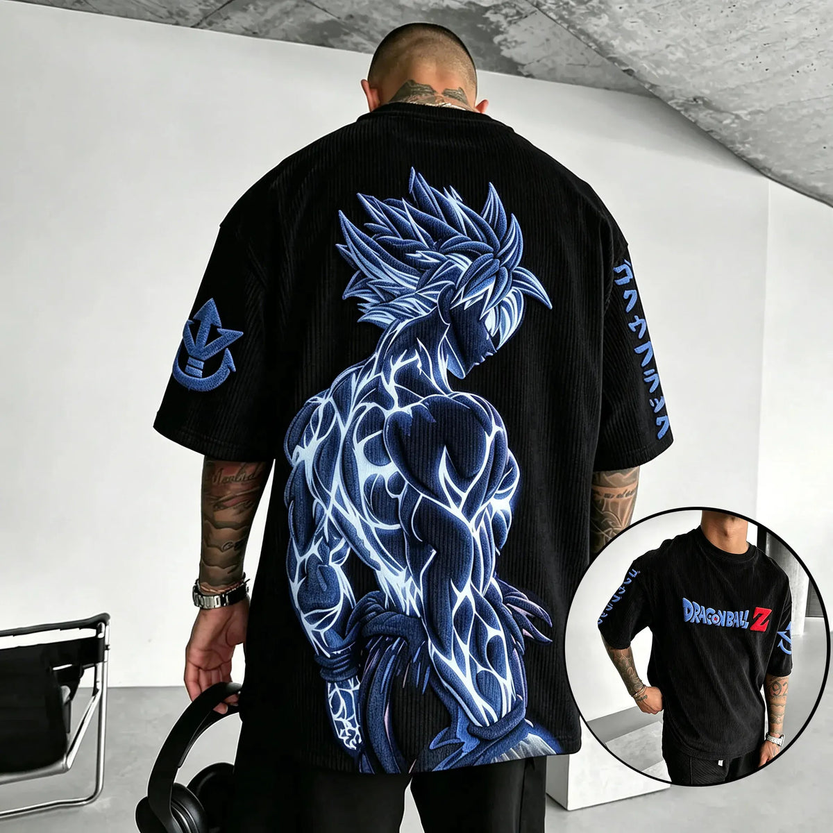 Dragon Ball Unisex Anime Inspired Vintage Corduroy T-Shirt