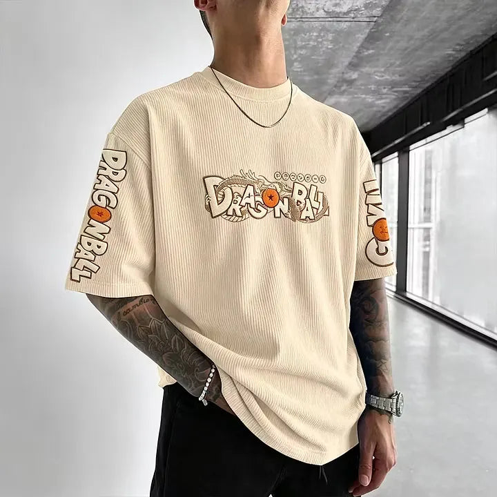 Dragon Ball Unisex Anime Inspired Vintage Corduroy T-Shirt