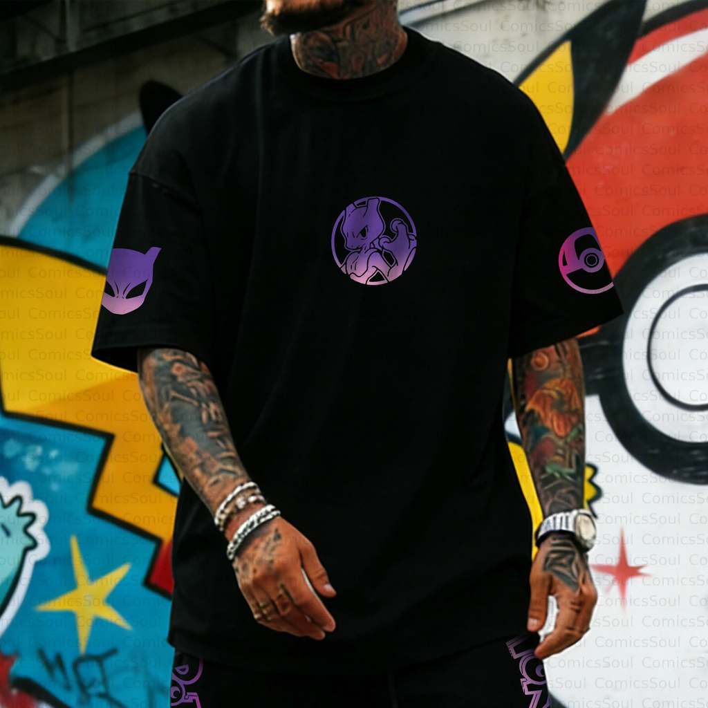 PKM-Unisex Anime Inspired Vintage T-Shirt