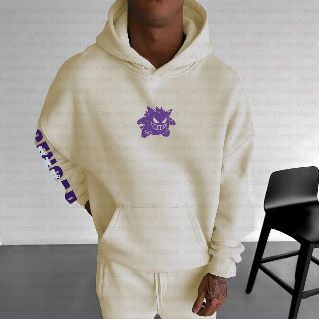 PKM-Unisex Anime Inspired Vintage Plush Hoodie