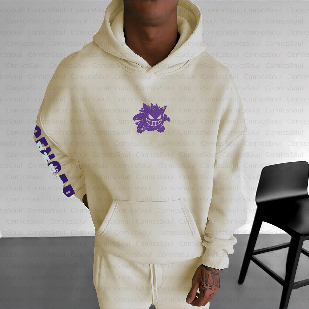 PKM-Unisex Anime Inspired Vintage Plush Hoodie