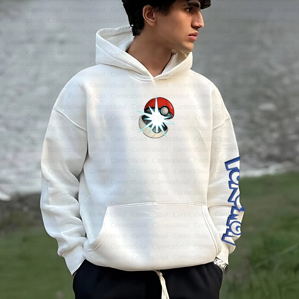 PKM-Unisex Anime Inspired Vintage Plush Hoodie