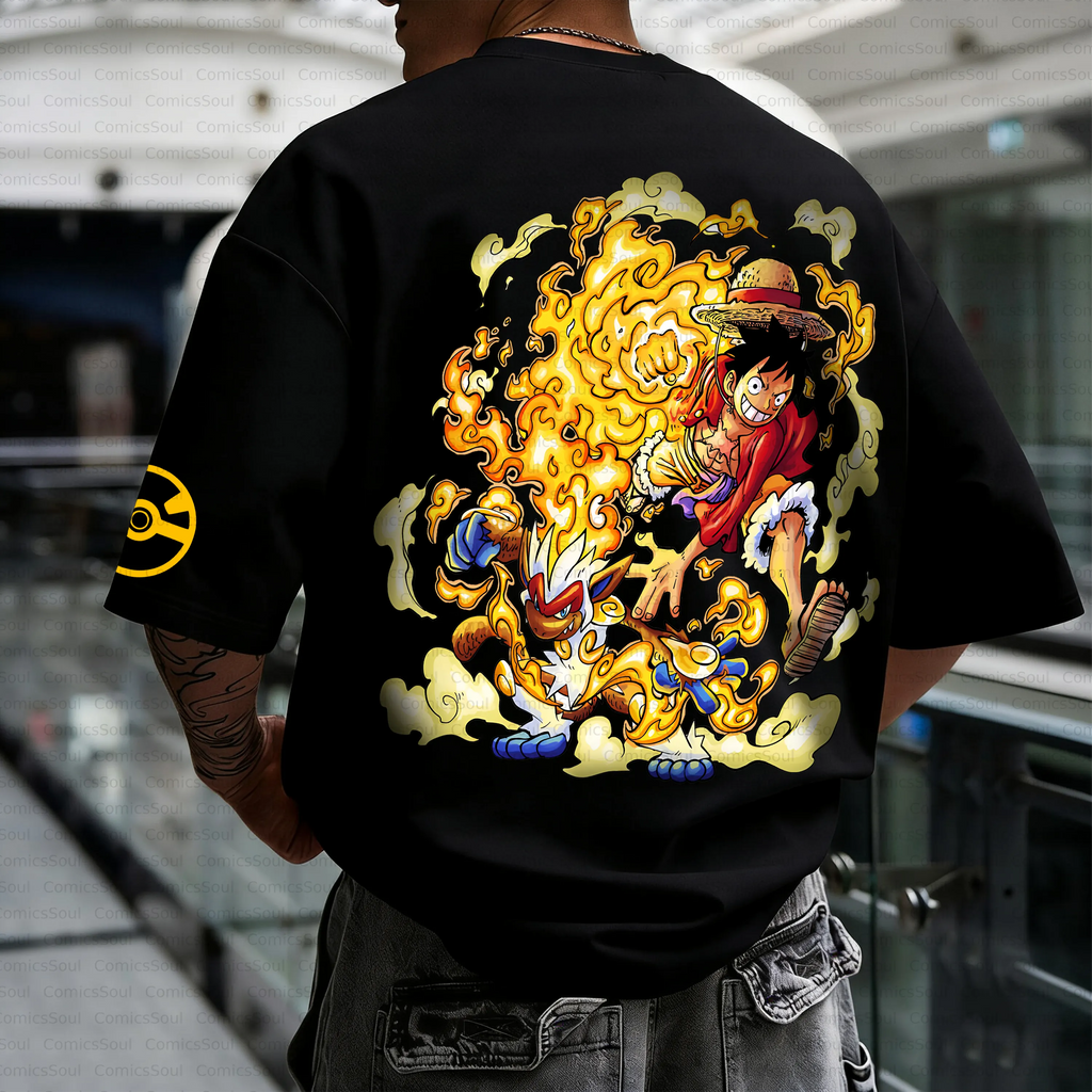 PKM-Unisex Anime Inspired Vintage T-Shirt