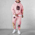 PKM-Unisex Anime 3D Print Fleece Hoodie and Pants Set