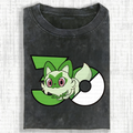 PKM-Unisex Anime Inspired Vintage Washed T-Shirt