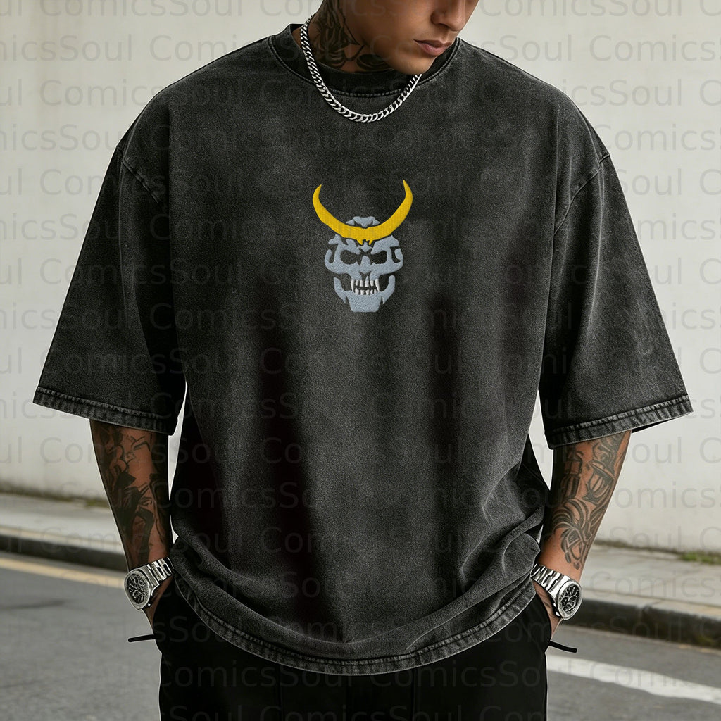 MK-Unisex Anime Inspired Vintage Washed T-Shirt
