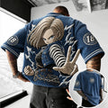 Dragon Ball Unisex Anime-Style Retro Corduroy Oversized T-Shirt