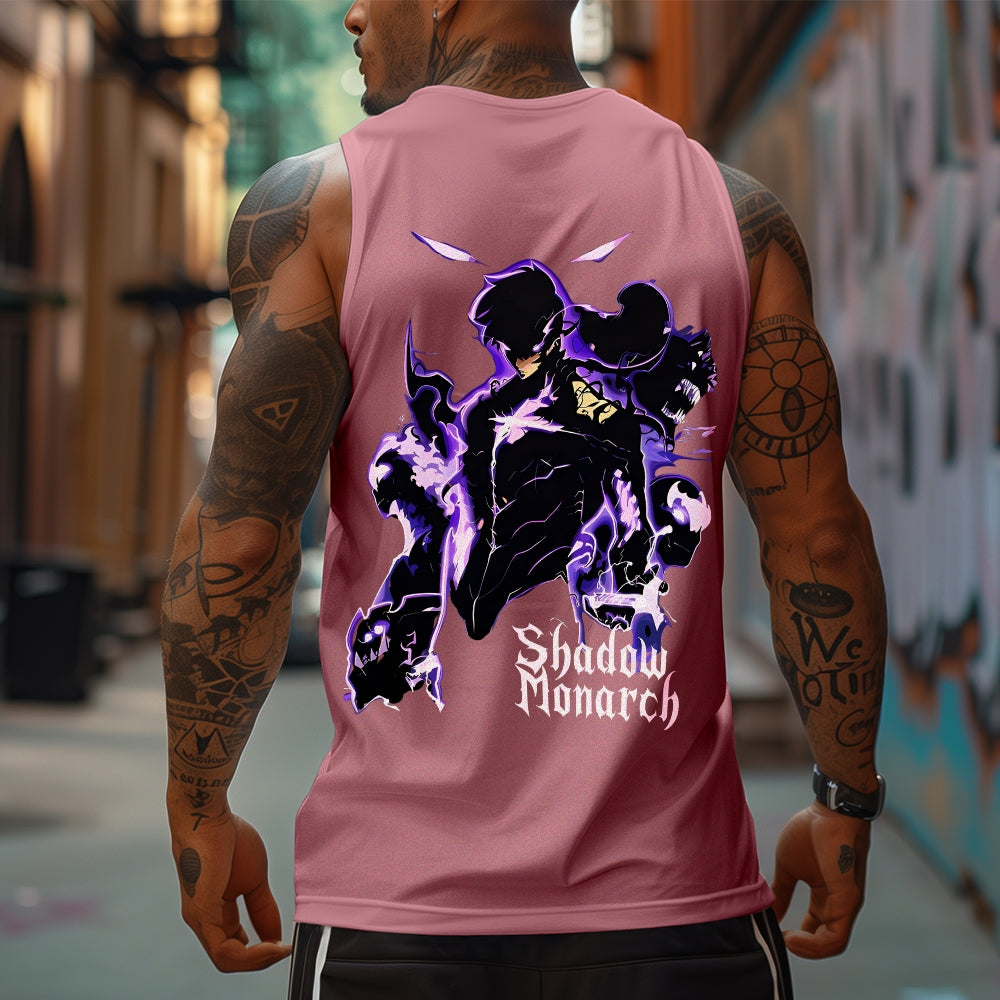 SL-Oversized Anime Print Gym Tank Top