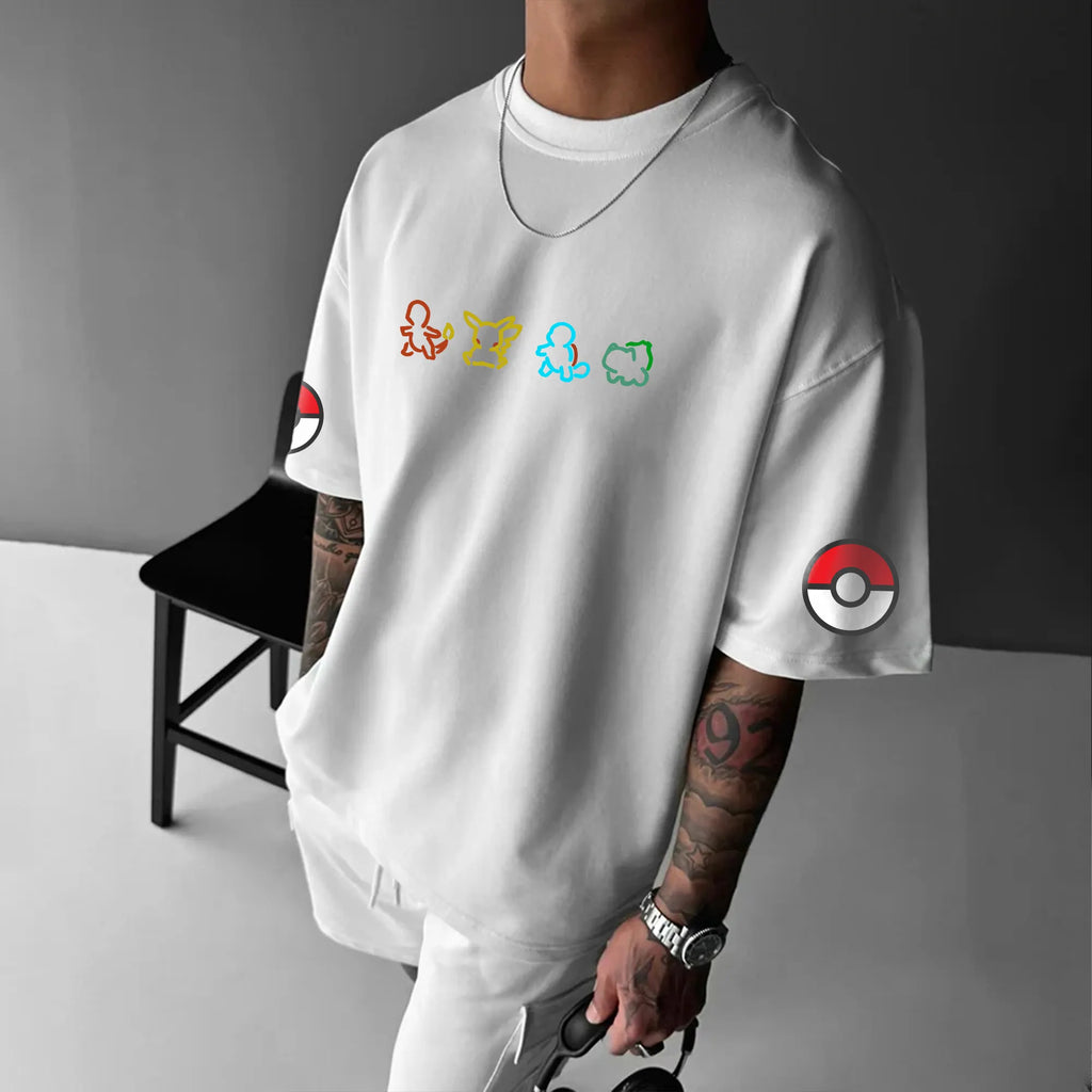 PKM-Unisex Anime Inspired Vintage T-Shirt