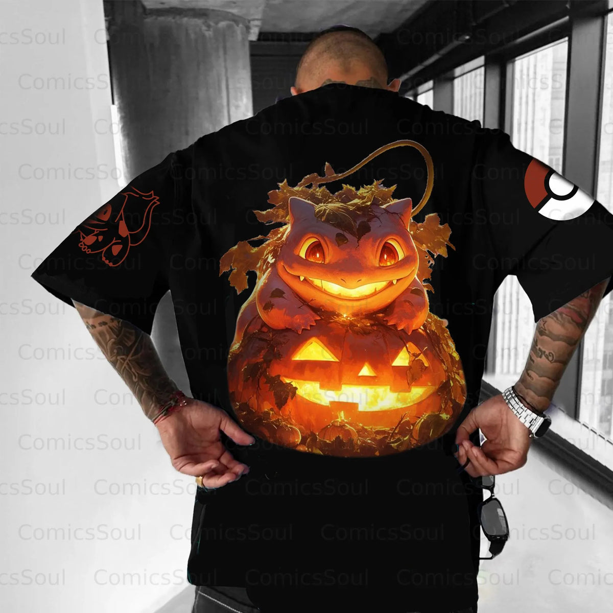 PKM-Unisex Anime Halloween Inspired Vintage T-Shirt