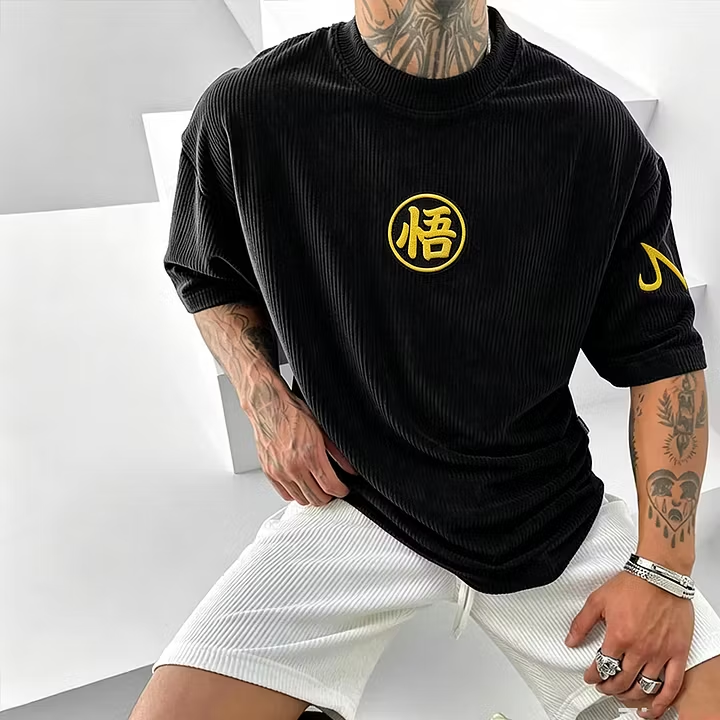 Dragon Ball Unisex Anime Inspired Vintage Corduroy T-Shirt
