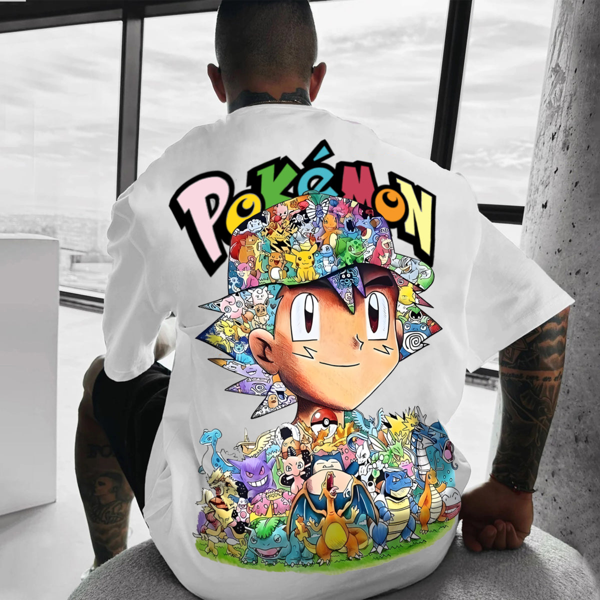 PKM-Unisex Anime Inspired Vintage T-Shirt