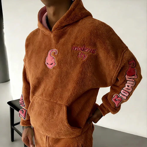 Dragon Ball Color Blocked Plush Hoodie