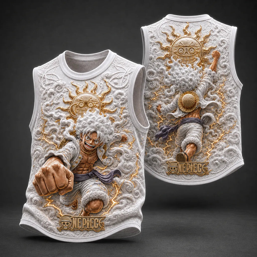 One Piece Pirate Crew Graphic Crew-Neck Tank Top