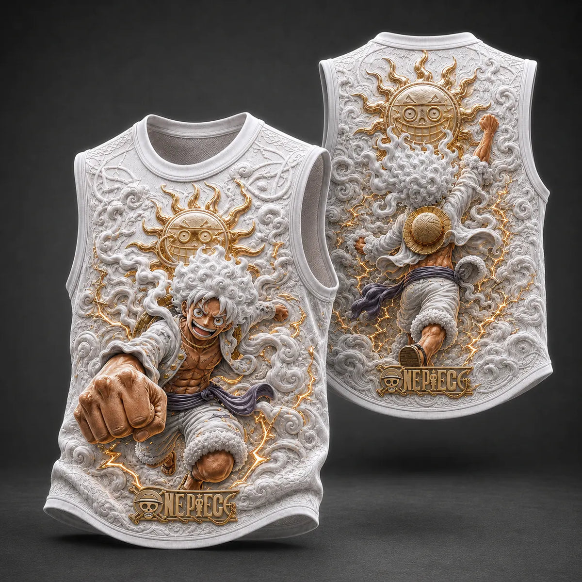 One Piece Pirate Crew Graphic Crew-Neck Tank Top