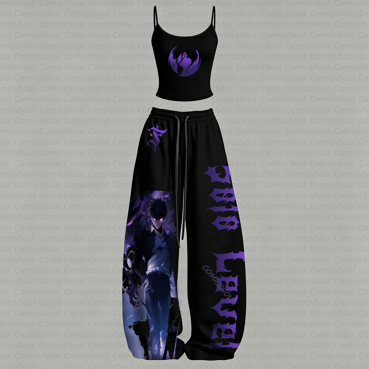 SL-Top & Elasticated Trousers Two-Piece Set
