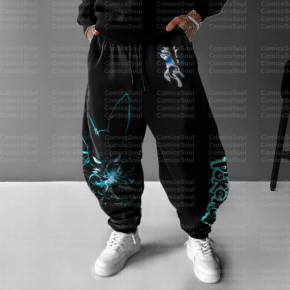 PKM-Unisex Anime Inspired Vintage Pants