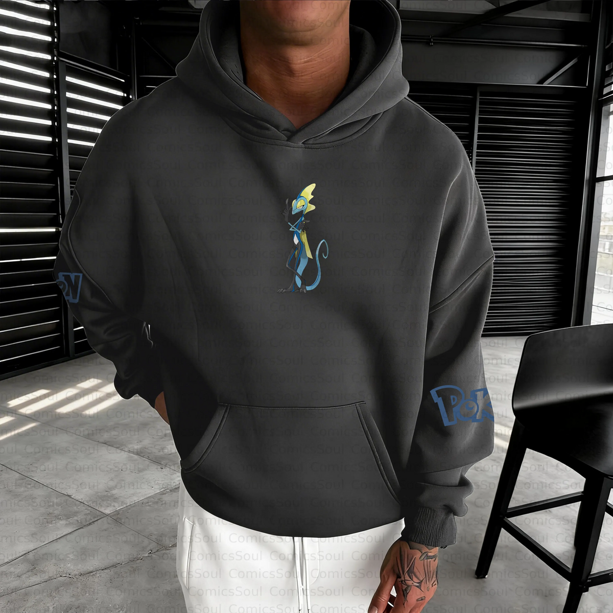 PKM-Unisex Anime Inspired Vintage Plush Hoodie