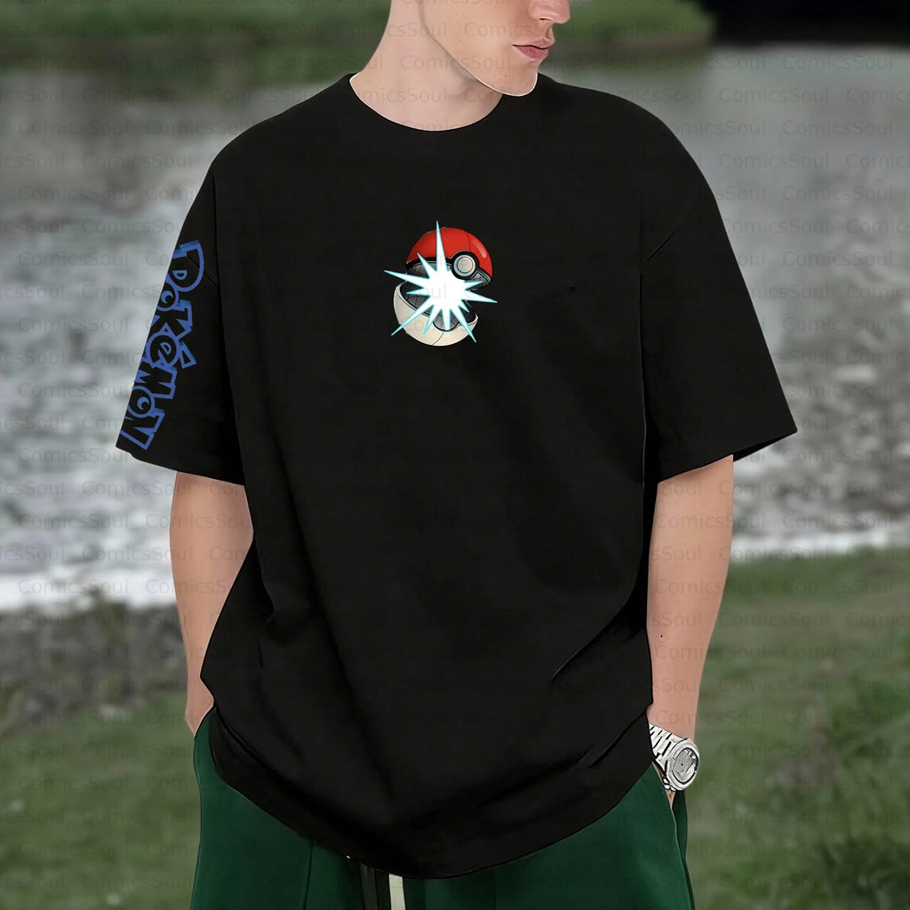 PKM-Unisex Anime Inspired Vintage T-Shirt