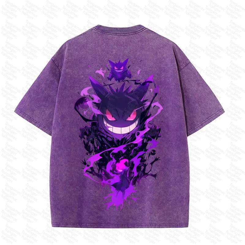 PKM-Unisex High Quality Inspired Vintage Washed 3D Direct Injection T-Shirt