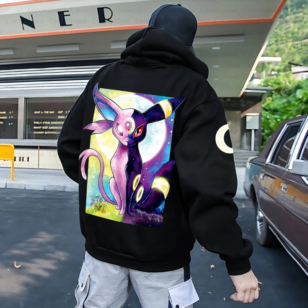 PKM-Unisex Anime Inspired Vintage Plush Hoodie