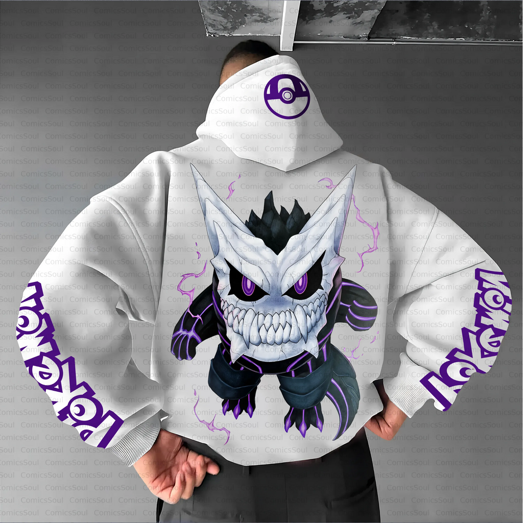 PKM-Unisex Anime Inspired Vintage Plush Hoodie