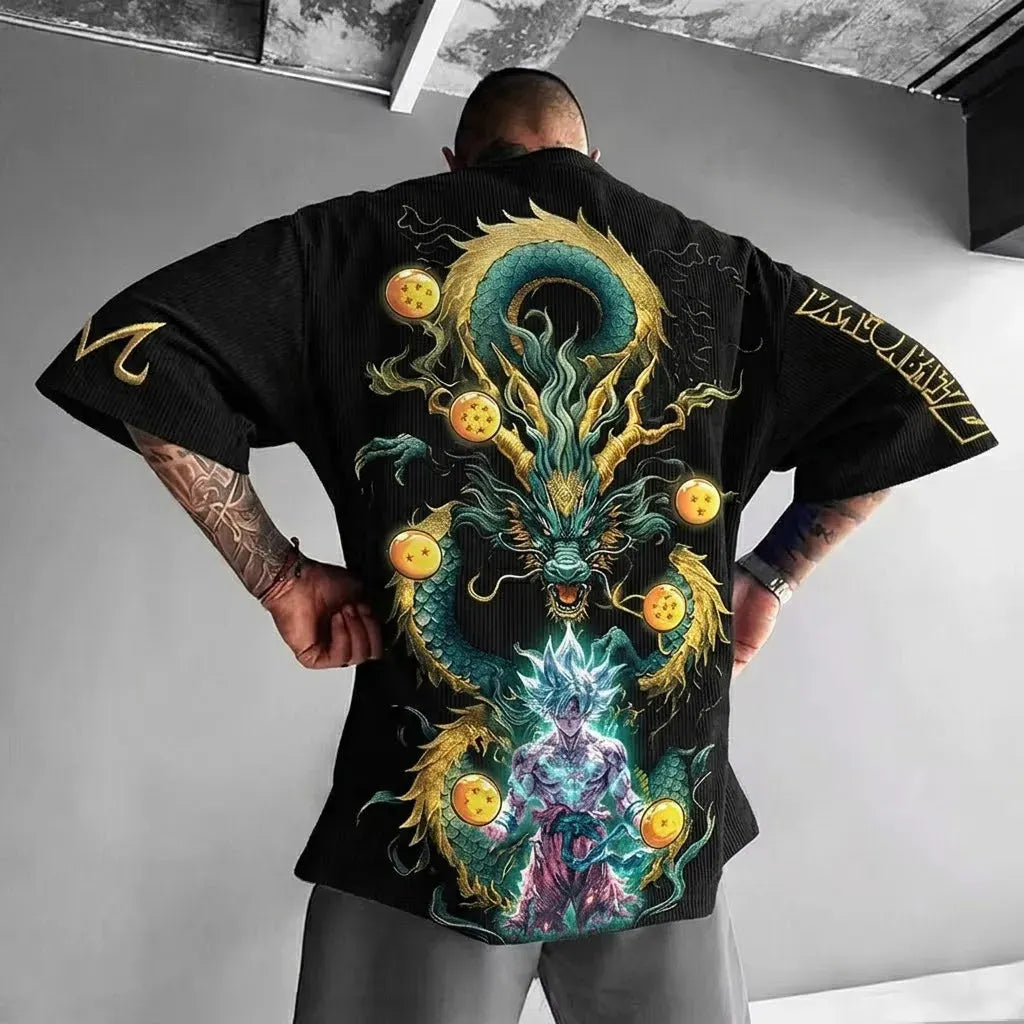 Dragon Ball Unisex Anime Inspired Vintage Corduroy T-Shirt