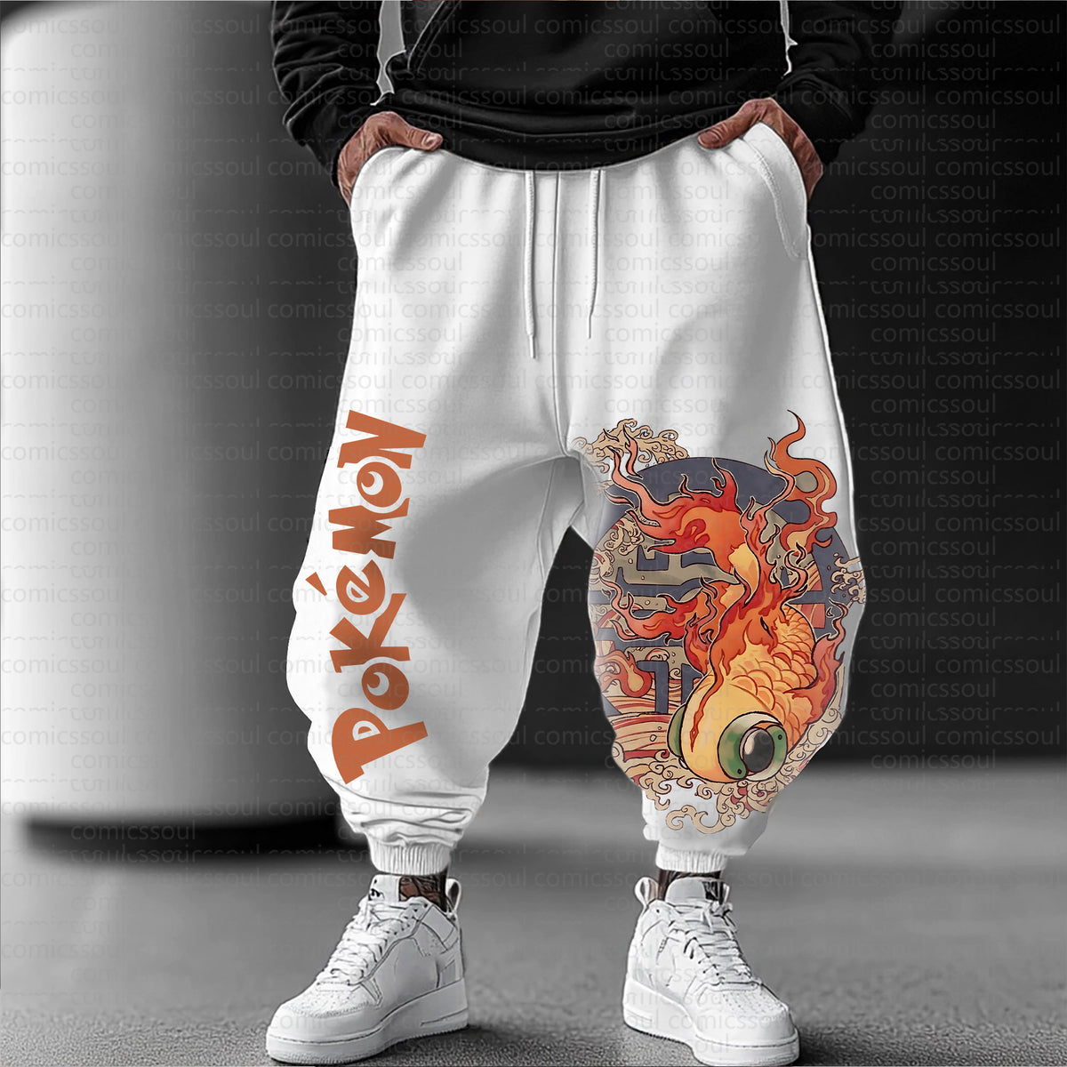 PKM-Unisex Anime Inspired Vintage Pants