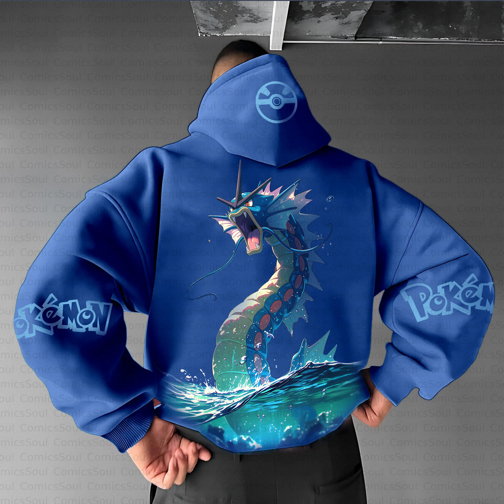 PKM-Unisex Anime Inspired Vintage Plush Hoodie