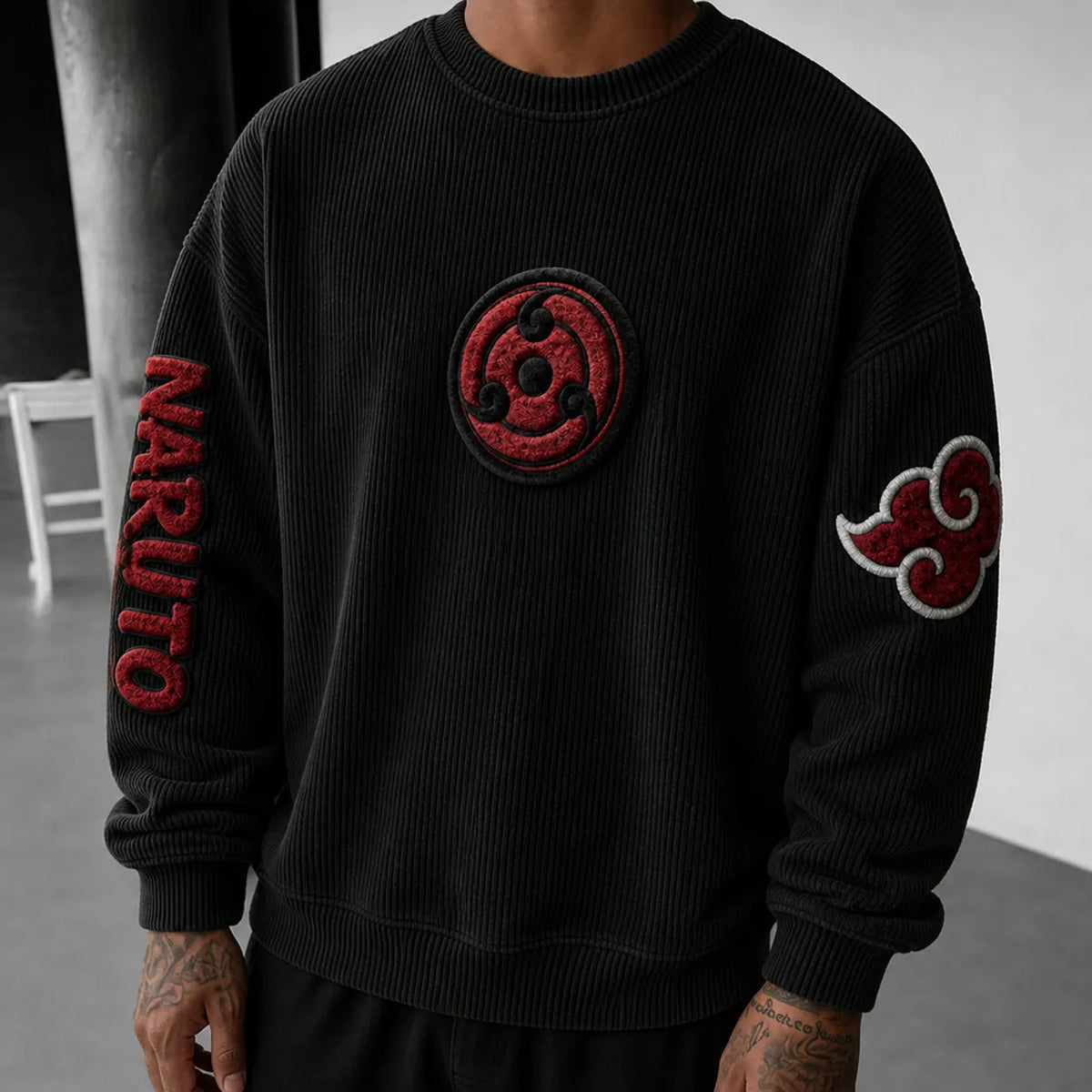NINDO Unisex Anime-print Crewneck Sweatshirt